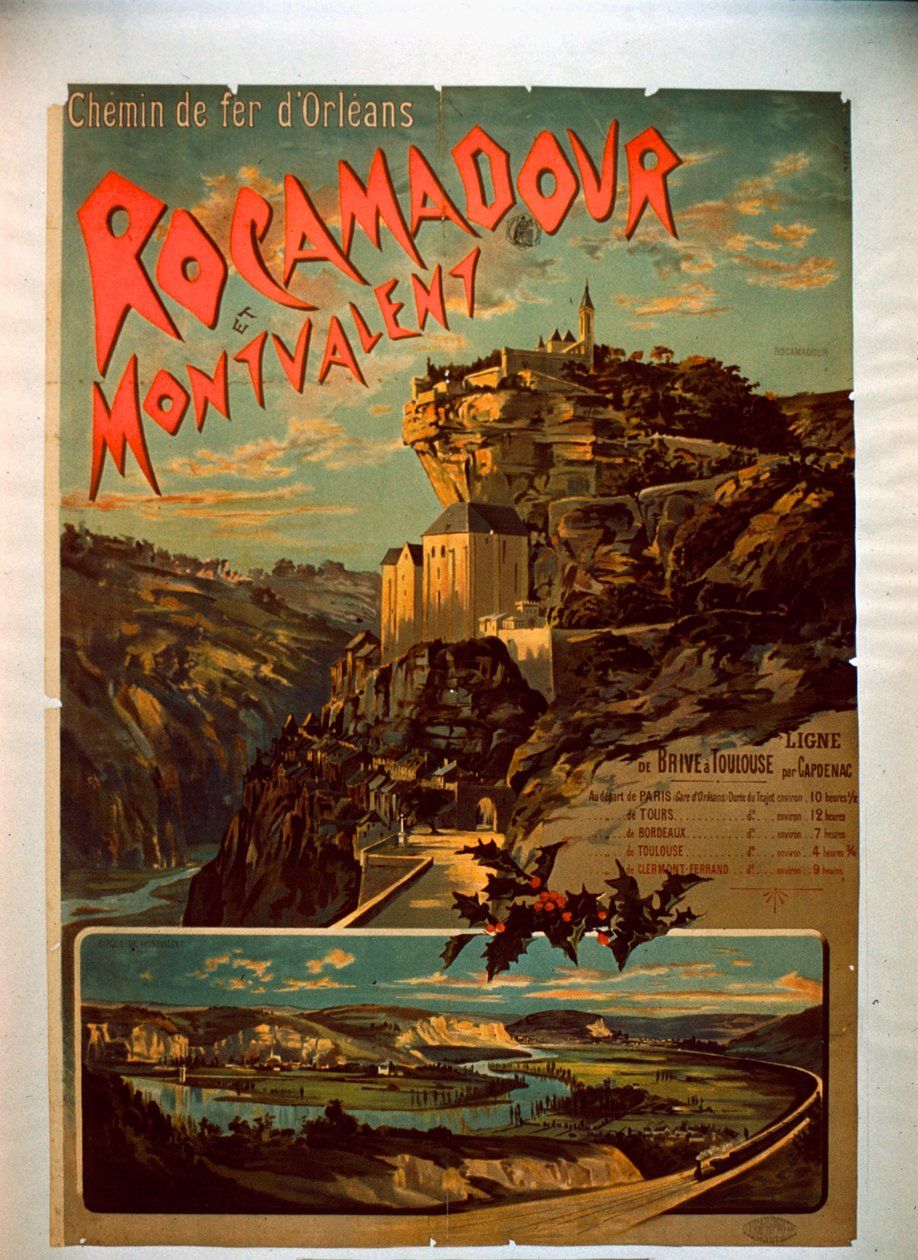 Rocamadour and Montvalent ، c.1900 بواسطة المدرسة الفرنسية