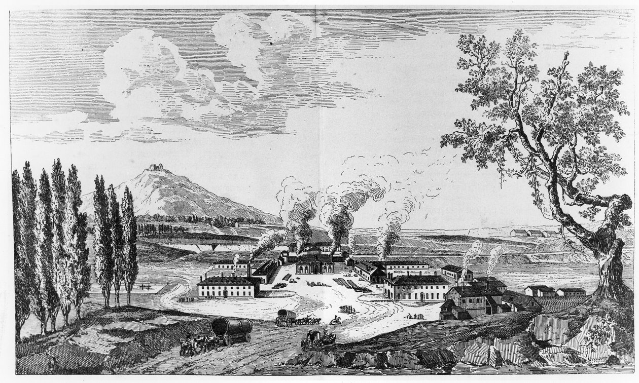 مسبك ملكي في لو كروسوت عام 1787 بواسطة المدرسة الفرنسية