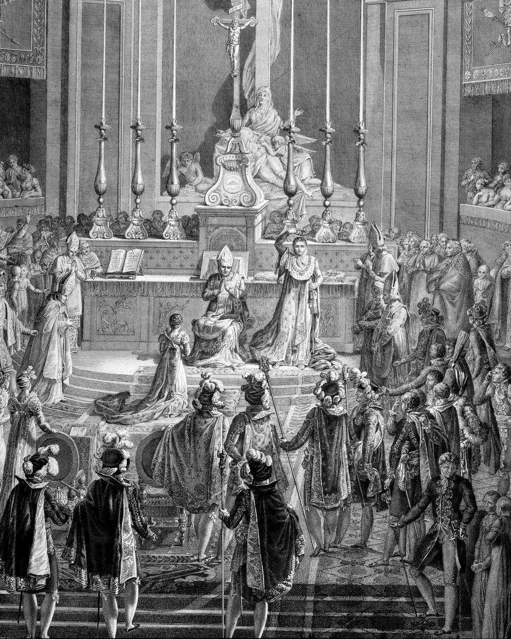 Sacre of Napoleon 1st بواسطة المدرسة الفرنسية