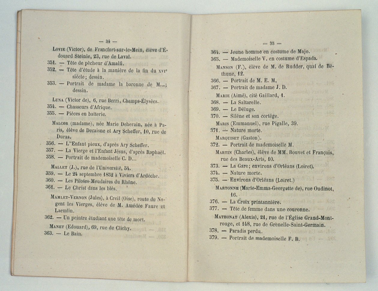 صالون ديس يرفض إدخال كتالوج Manets Le Bain (Lunch on LHerbe) 1863 بواسطة المدرسة الفرنسية