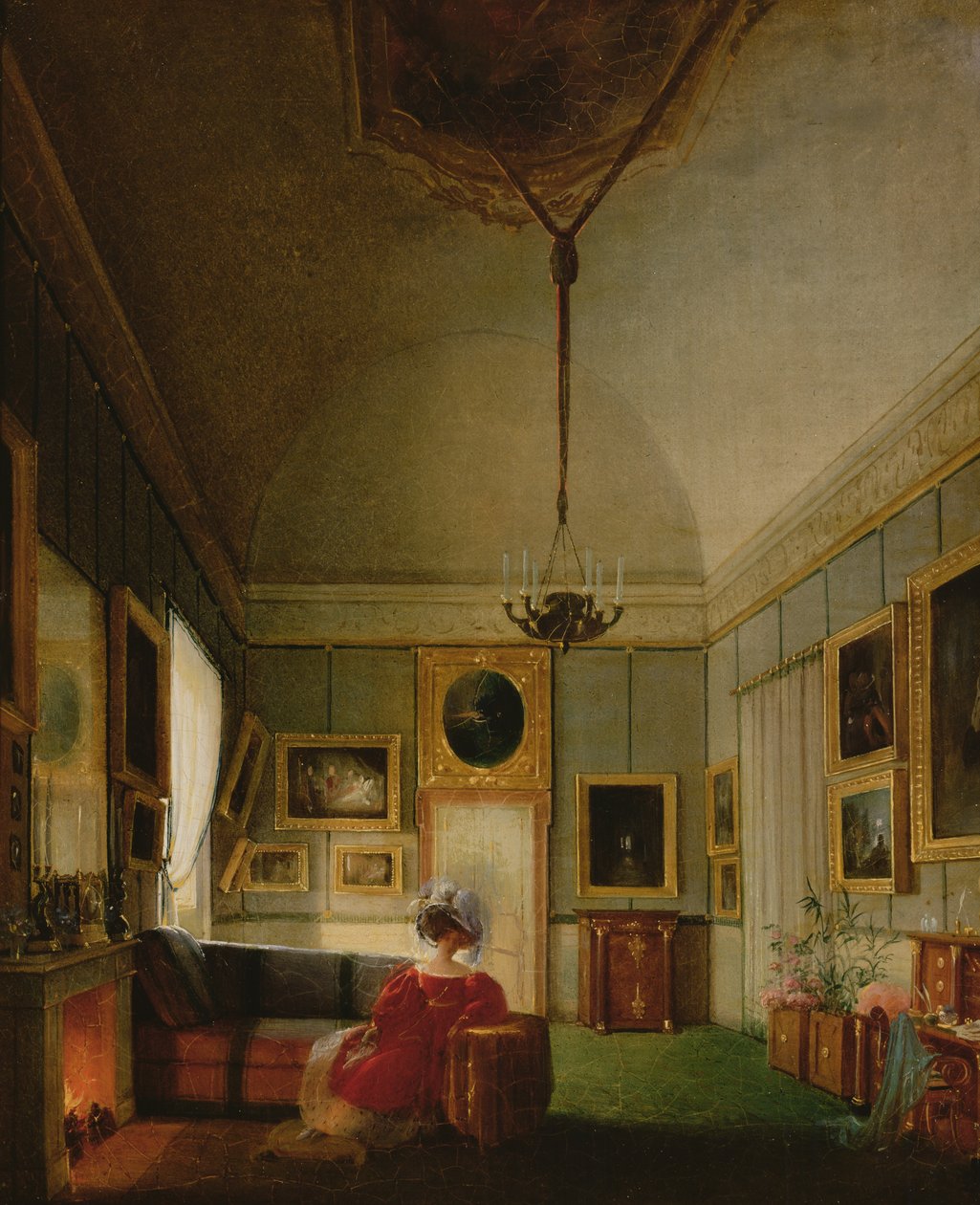 صالون Hortense de Beauharnais (1783-1837) في Arenenberg بواسطة المدرسة الفرنسية