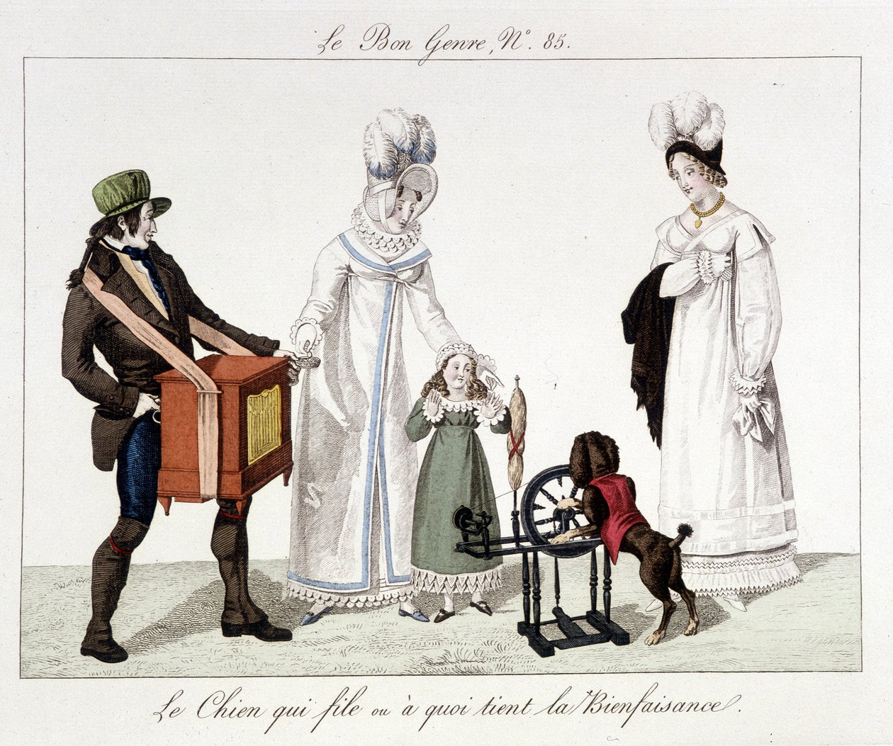 Saltimbanks: The dog who runs or “” what is charitable”” - in “The good kind”, deb. 19th century بواسطة المدرسة الفرنسية