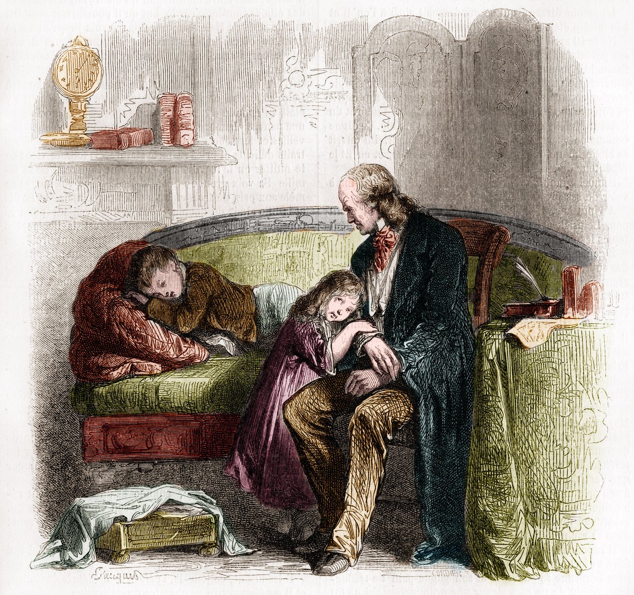 صموئيل هانيمان (1755 - 1843) ، اكتشف المعالجة المثلية. نقش بعد رسم بوكيه. بواسطة المدرسة الفرنسية