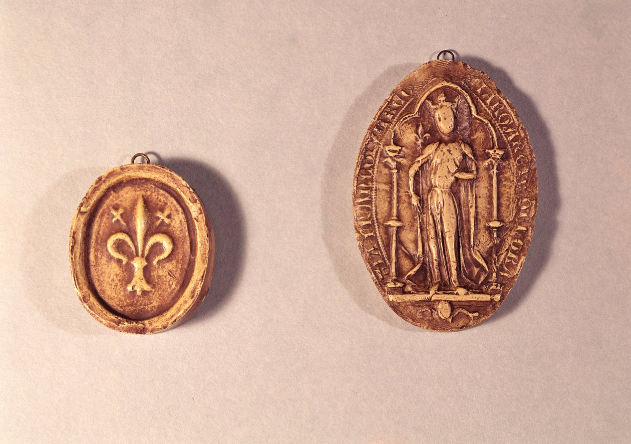أختام Marguerite de Provence (1221-95) 1284 (شمع) بواسطة المدرسة الفرنسية