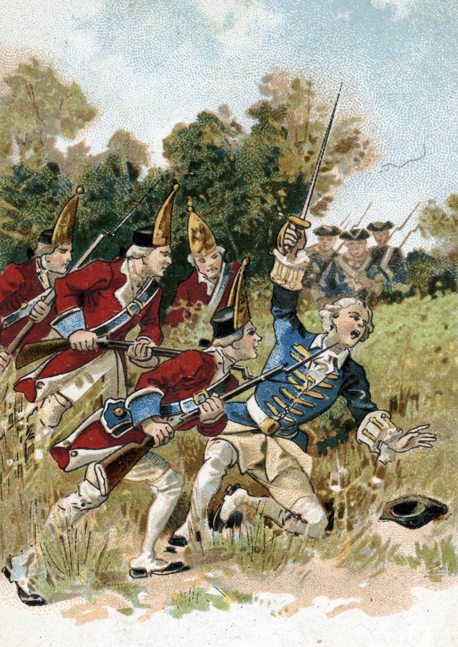 حرب السبع سنوات (1756-1763): وفاة لويس داساس دو ميركو ، المعروف باسم فارس أساس (1733-1760) ، القبطان الفرنسي بواسطة المدرسة الفرنسية