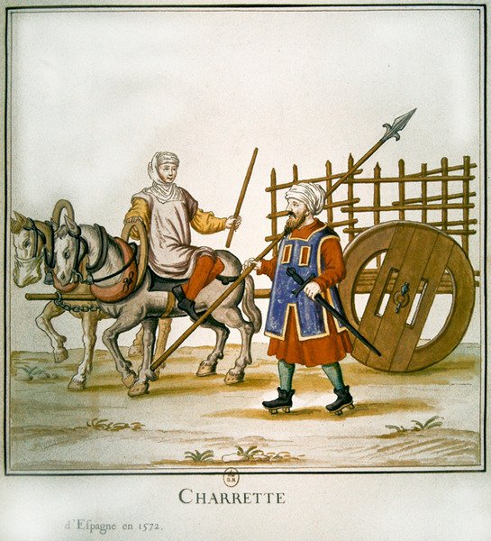 عربة إسبانية ، 1672 (مرحاض على ورق) بواسطة المدرسة الفرنسية