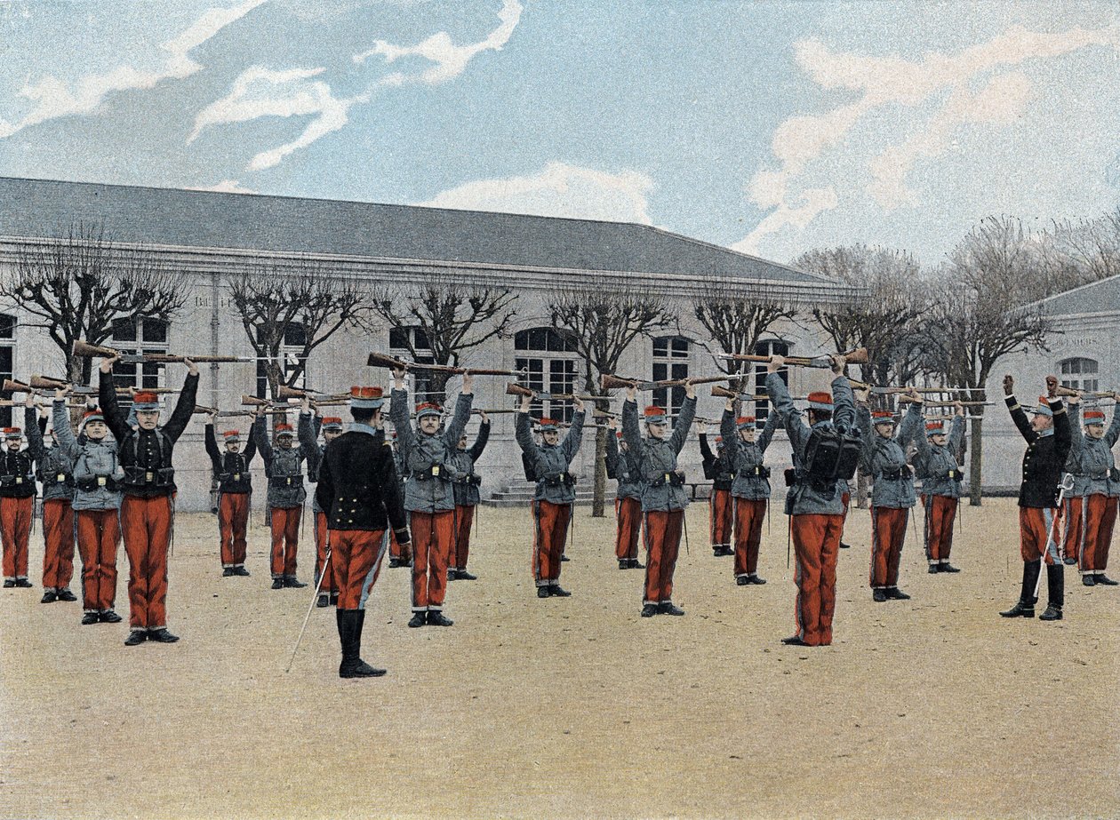 المدرسة العسكرية الخاصة في Saint-Cyr (Saint Cyr) ، الخدمة الداخلية: بداية التدريب. بواسطة المدرسة الفرنسية