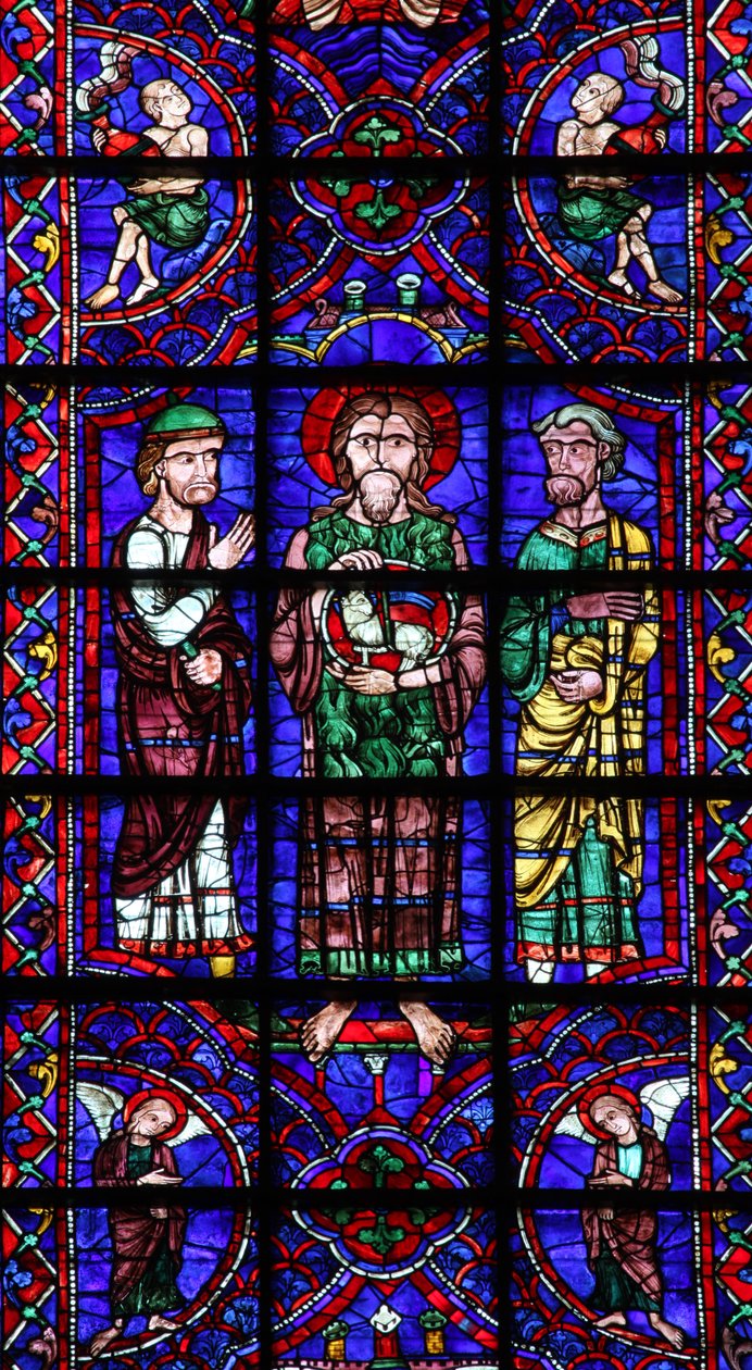 القديس يوحنا المعمدان مع Agnus Dei (w106) بواسطة المدرسة الفرنسية