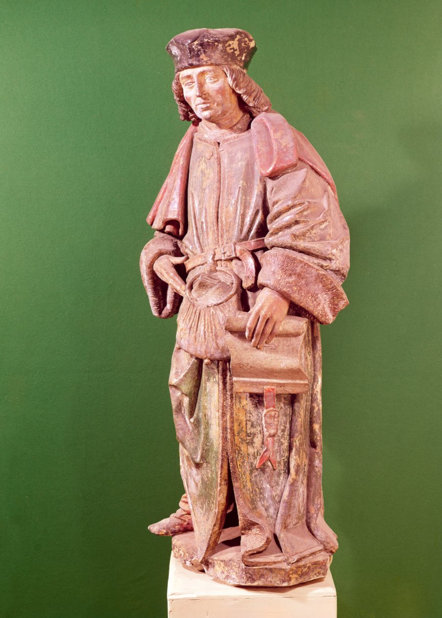 سانت إيف دو تريجوير (1253-1303) ، من كنيسة سانت مارتن ، أميان (الخشب) بواسطة المدرسة الفرنسية