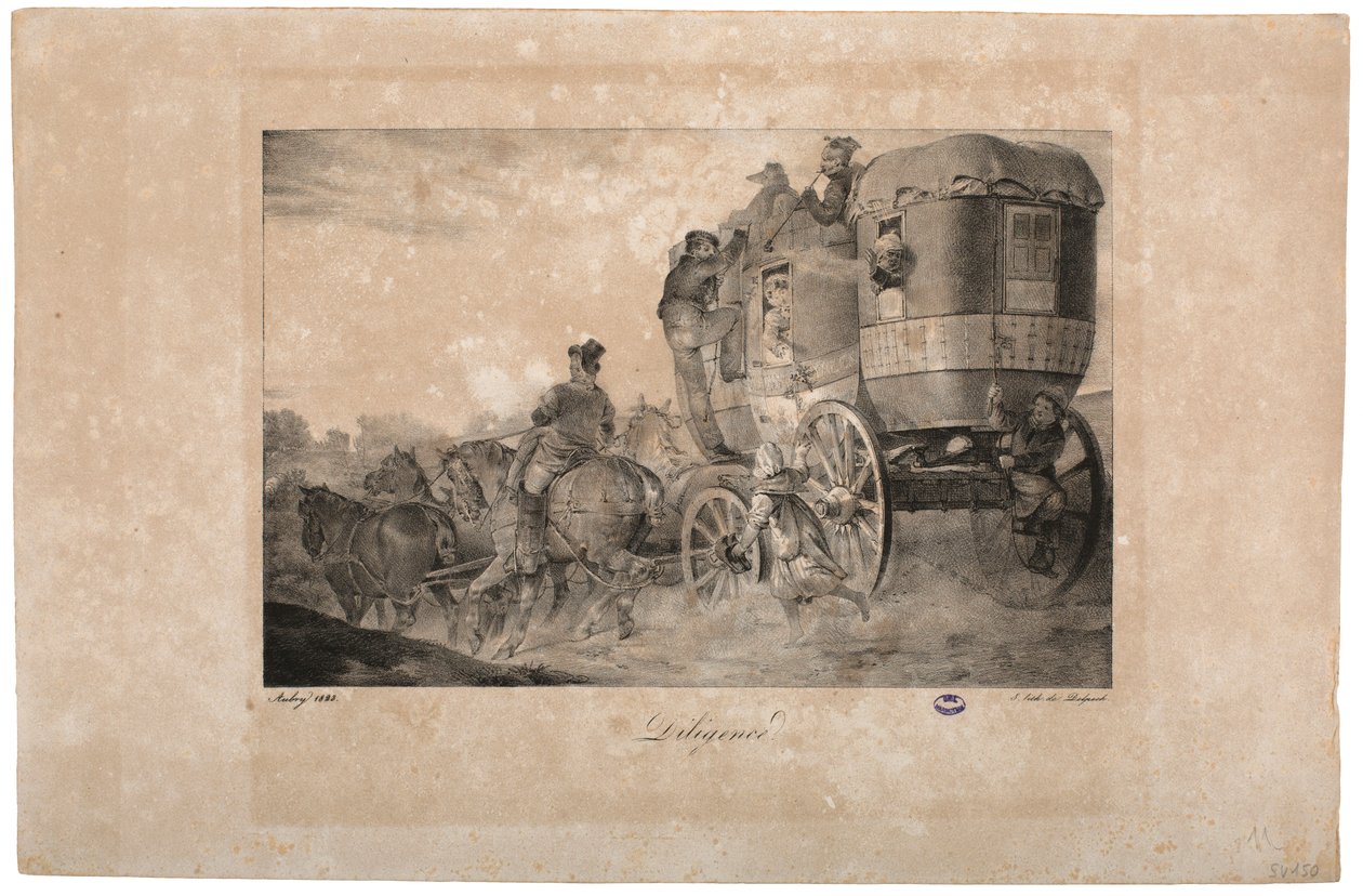 الحنطور ، 1823 بواسطة المدرسة الفرنسية