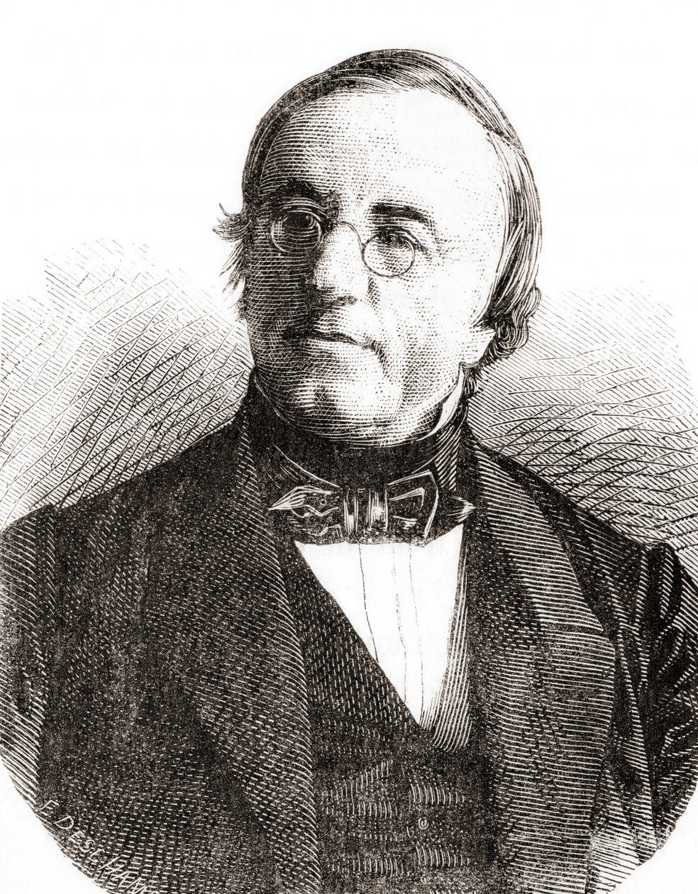 الفيزيائي السويسري أوغست آرثر دي لا ريف ، من Les Merveilles de la Science ، حانة .1870. بواسطة المدرسة الفرنسية