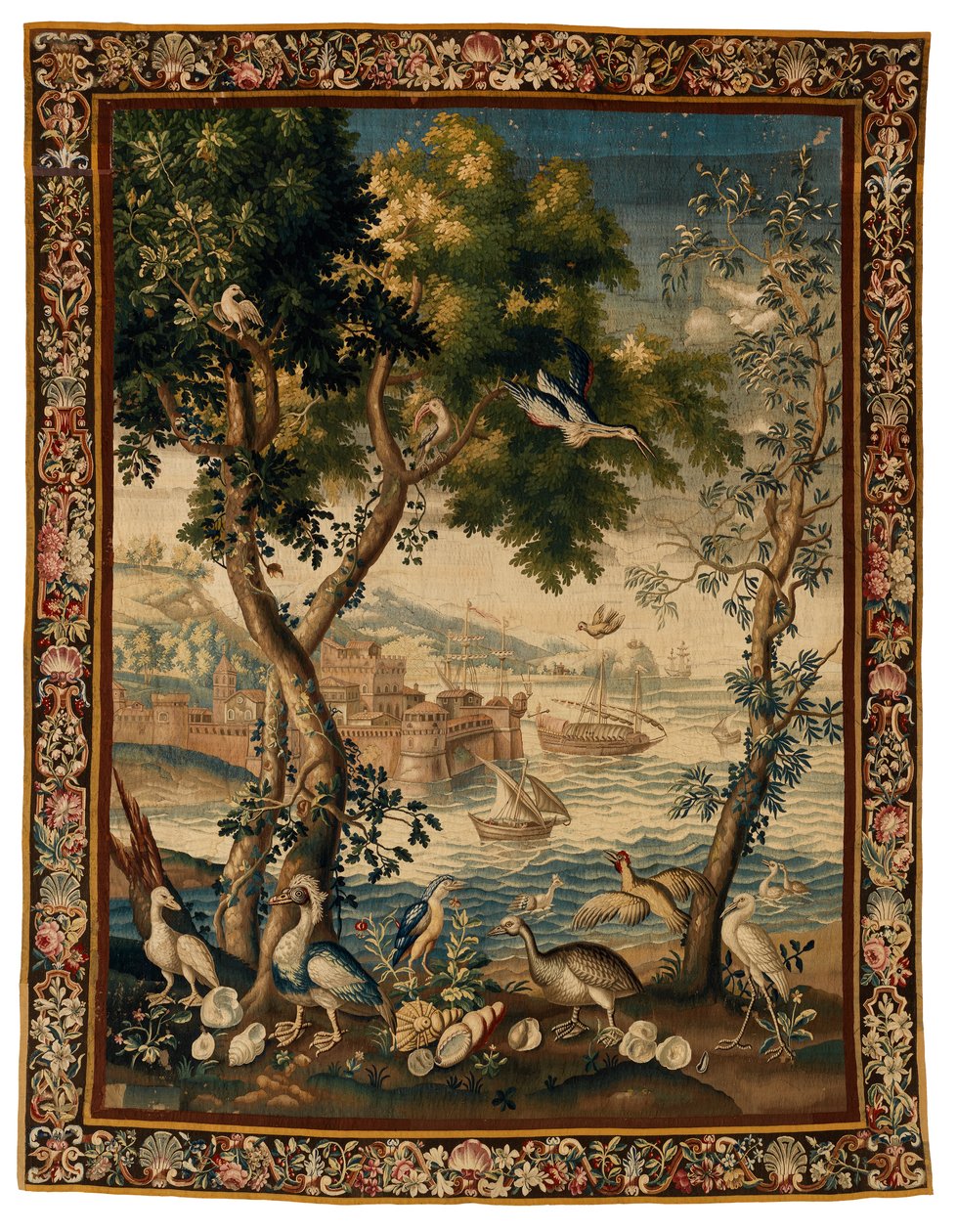 نسيج أحد موانئ دو مير، صنع في بوفيه، حوالي عام 1725 (الصوف والكتان) بواسطة المدرسة الفرنسية