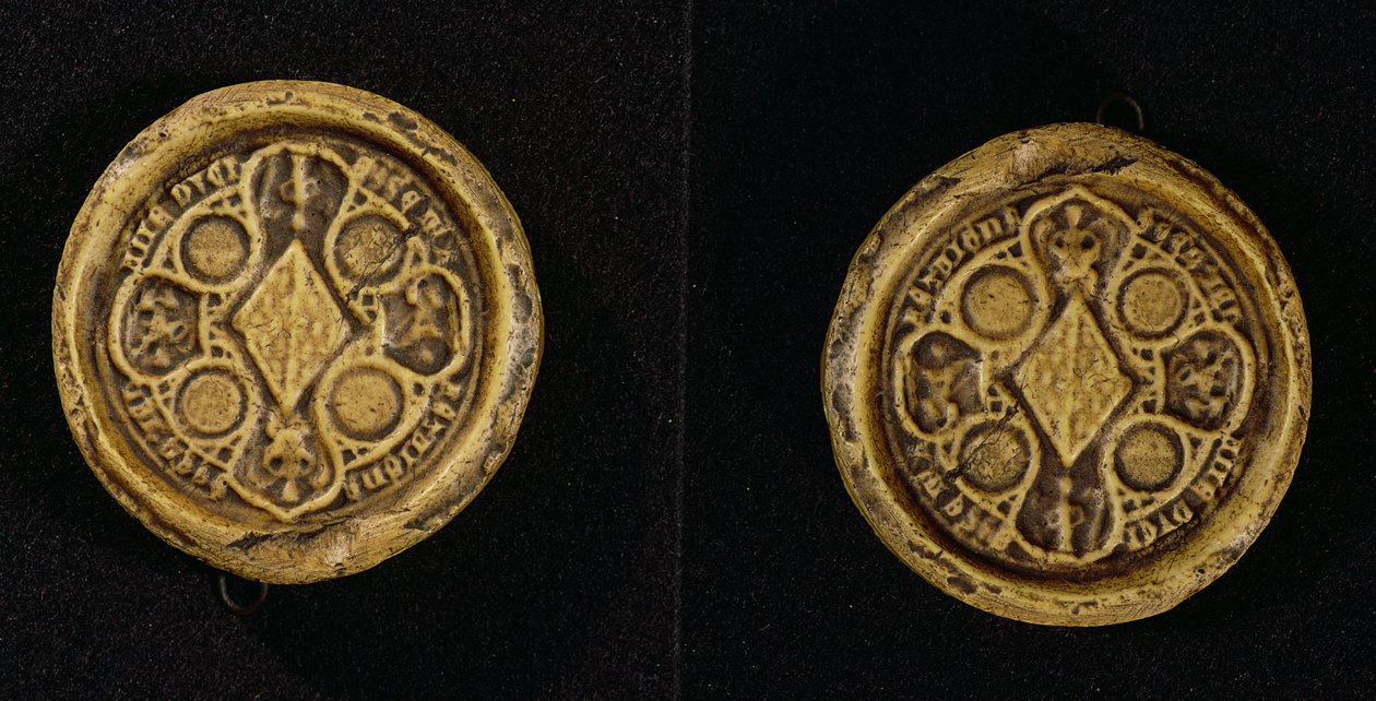 الختم التذكاري لجين دي بينثيفير (1319-84) دوقة بريتاني وكونتيسة غويلو ، 1369 بواسطة المدرسة الفرنسية