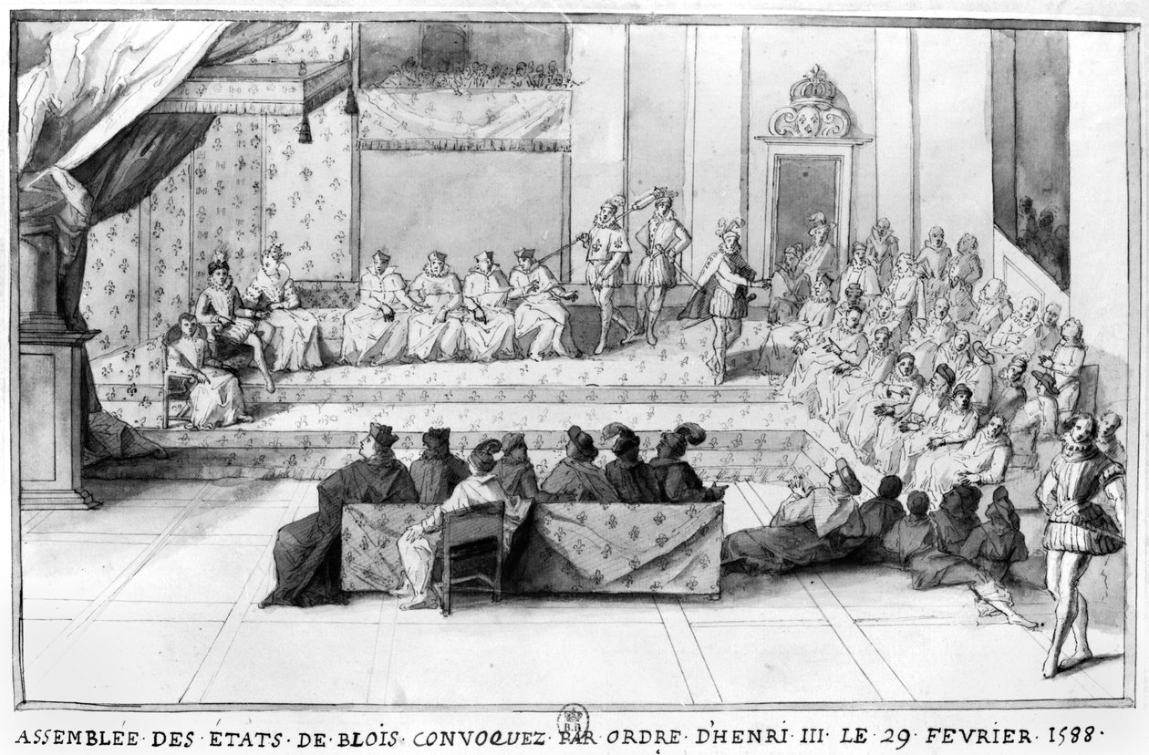 اجتمعت جمعية بلويس إستيتس في 29 فبراير 1588 من قبل هنري الثالث (1551-89) ملك فرنسا (1574-1589) ، بعد 1588 بواسطة المدرسة الفرنسية