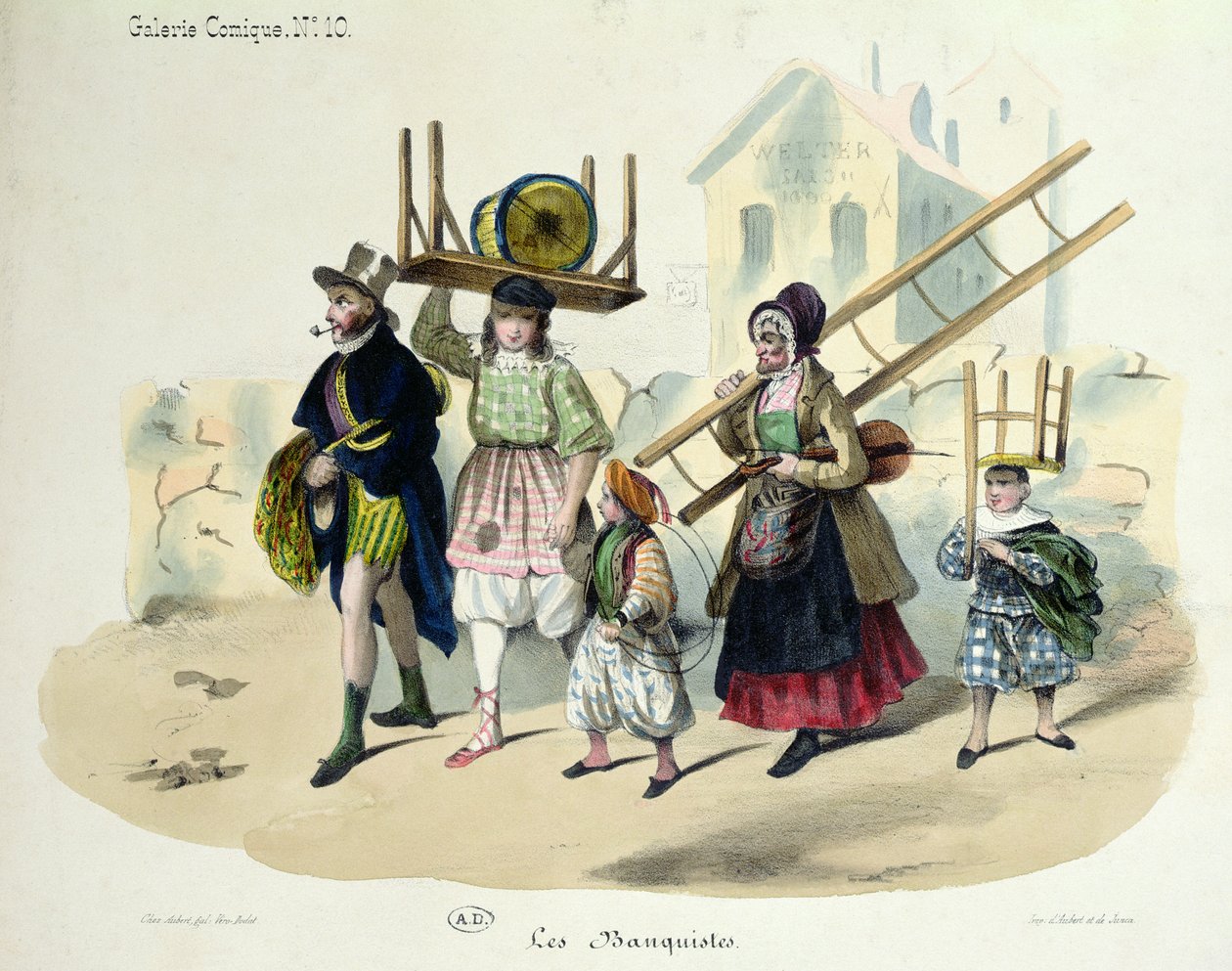 The Banquistes ، c.1820-30 بواسطة المدرسة الفرنسية