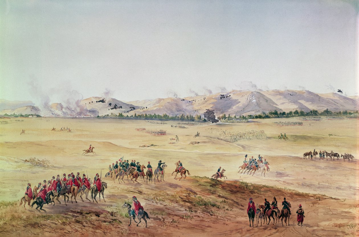 معركة ألما ، 20 سبتمبر 1854 بواسطة المدرسة الفرنسية