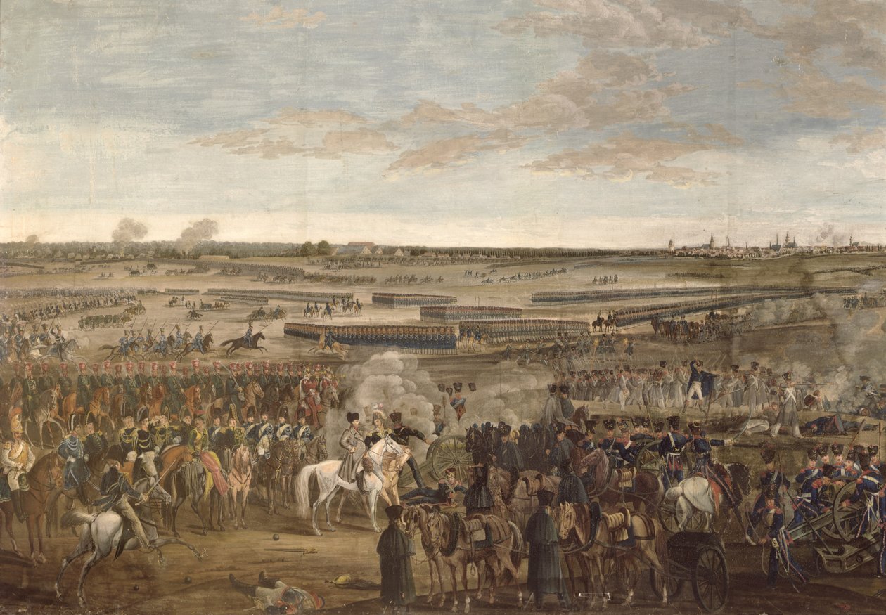 معركة لايبزيغ ، تفاصيل نابليون في المقدمة ، 18 أكتوبر 1813 (انظر 203343) بواسطة المدرسة الفرنسية