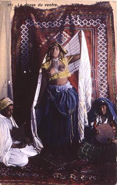 الراقصة الشرقية ، حوالي 1950 (صورة ملونة) بواسطة المدرسة الفرنسية