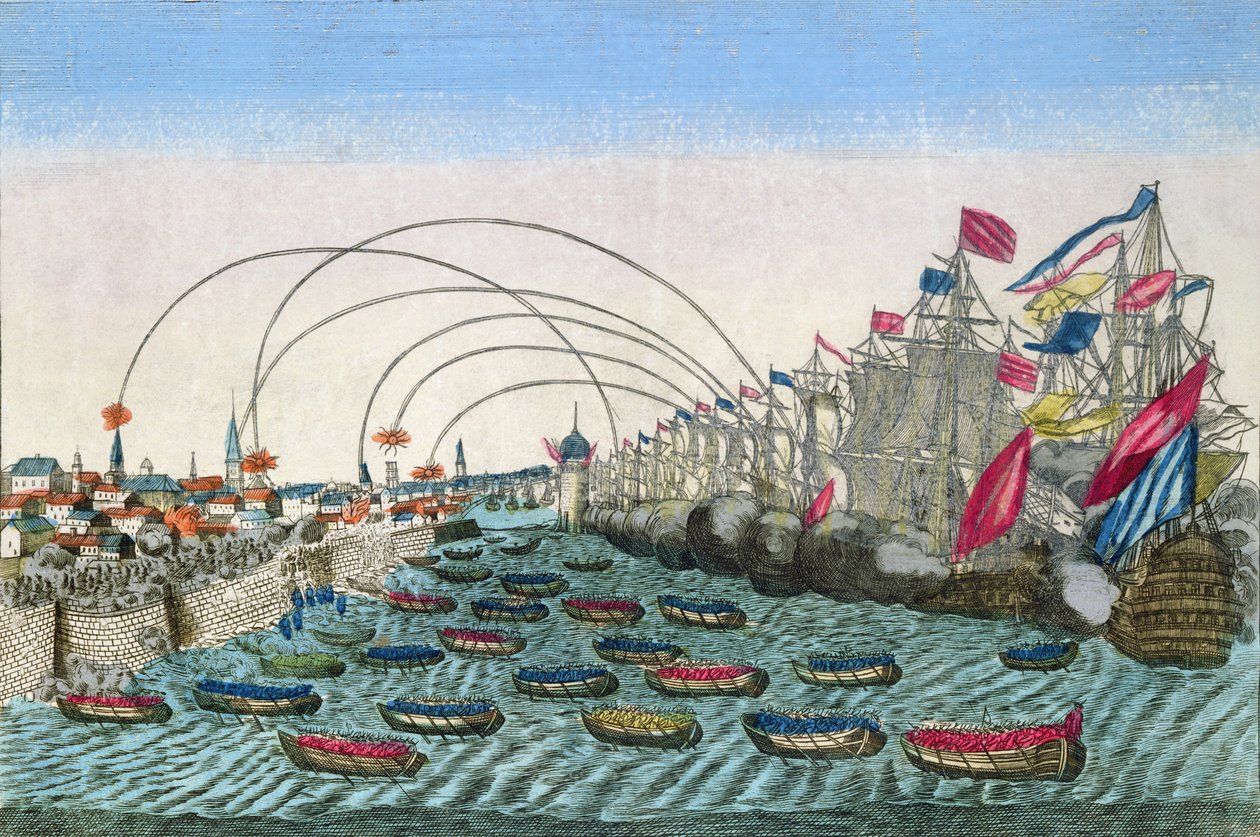 استيلاء الإنجليز على هافانا عام 1762 (انظر أيضًا 110458) بواسطة المدرسة الفرنسية