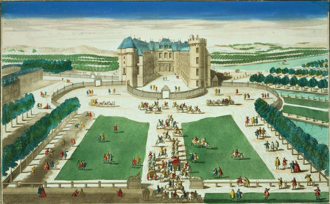 شاتو رامبوييه ، منقوش على يد أنطوان أفلين (1691-1743) بواسطة المدرسة الفرنسية