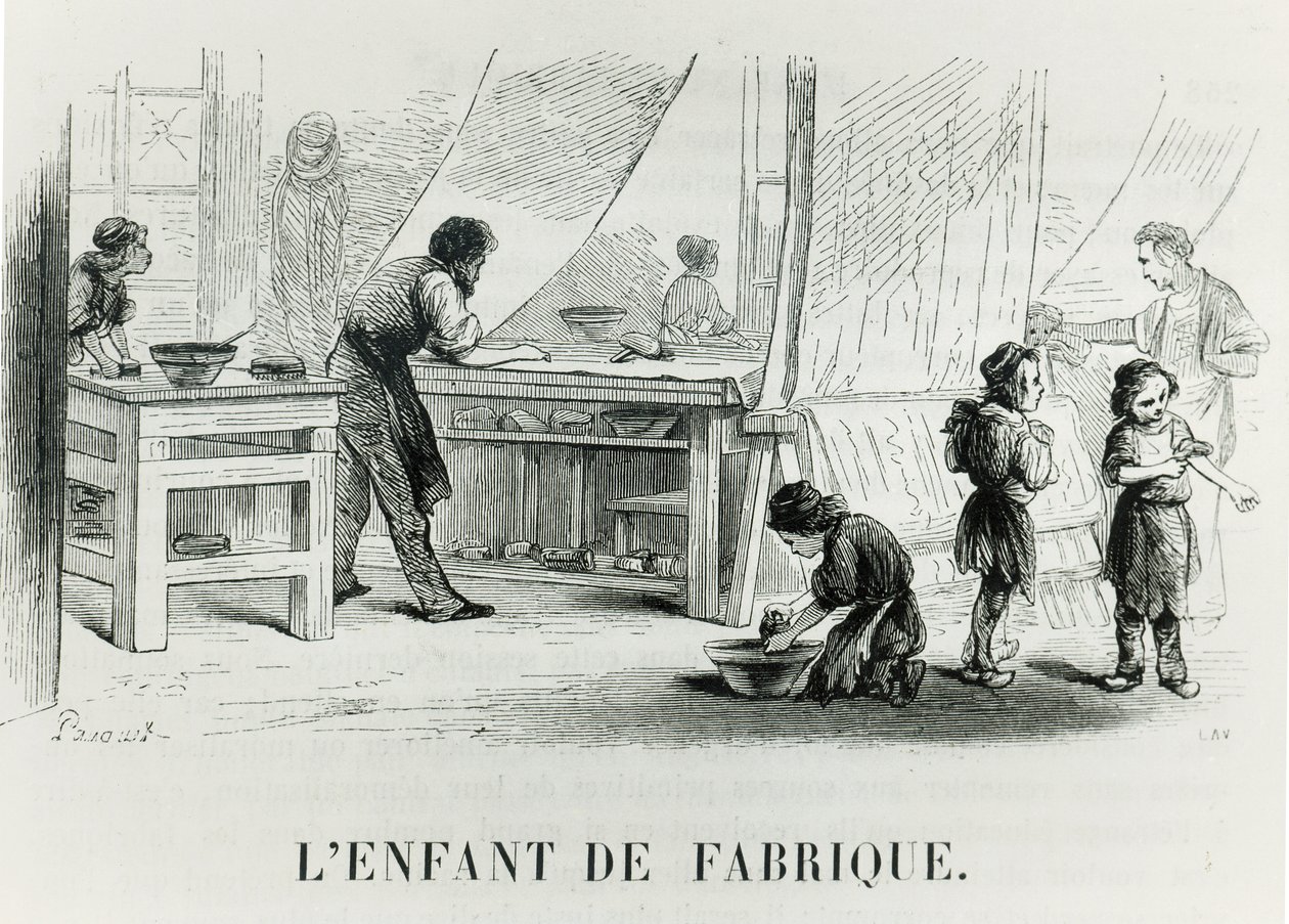 طفل المصنع ، ج. 1842 بواسطة المدرسة الفرنسية