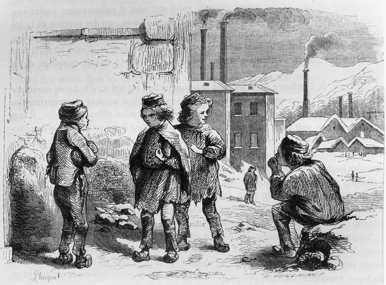 أطفال المصنع ، 1842 بواسطة المدرسة الفرنسية