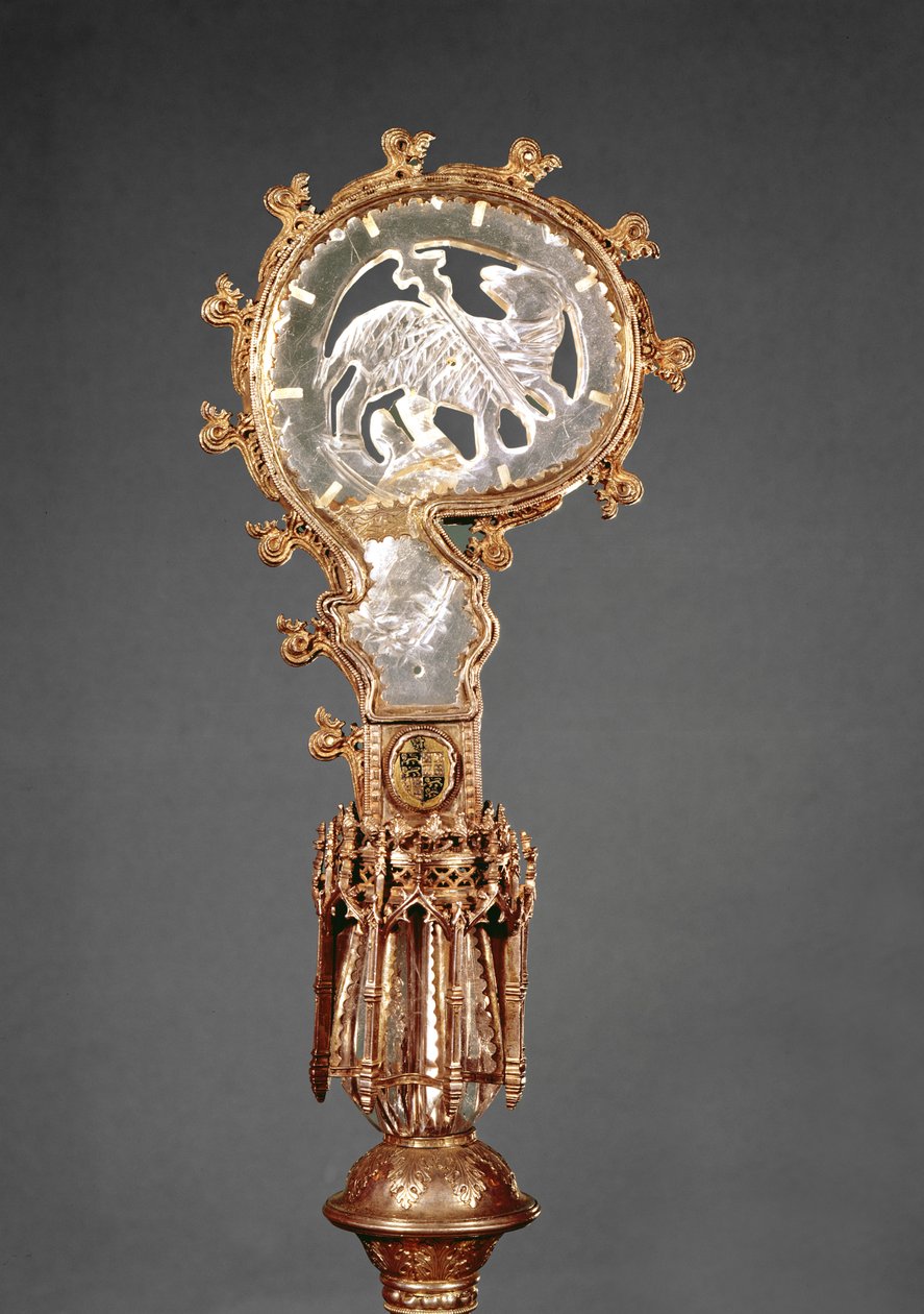 The Crozier of the Abbesses of the Cistercian Convent Abbaye du Lys (silver gilt & rock crystal) بواسطة المدرسة الفرنسية