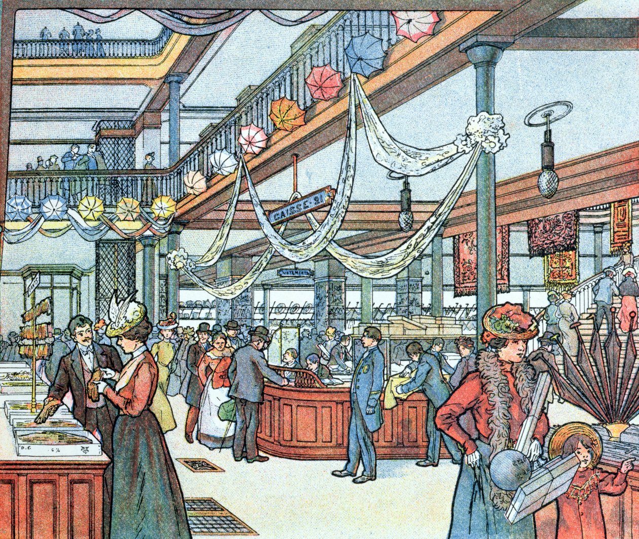 المتجر الشامل ، رسم توضيحي من Cours Schweiter ، c.1900 بواسطة المدرسة الفرنسية