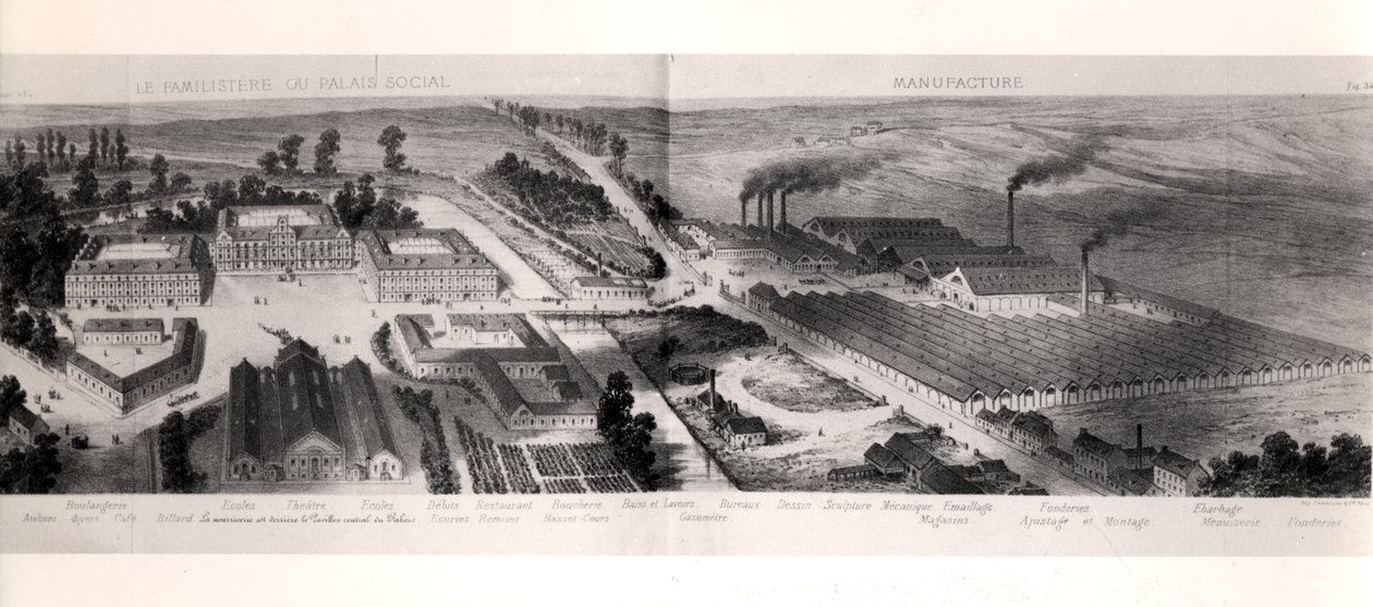 عائلة غويز ، من Solutions Sociales بقلم جان بابتيست أندريه غودين (1817-1888) ، باريس ، 1871 بواسطة المدرسة الفرنسية