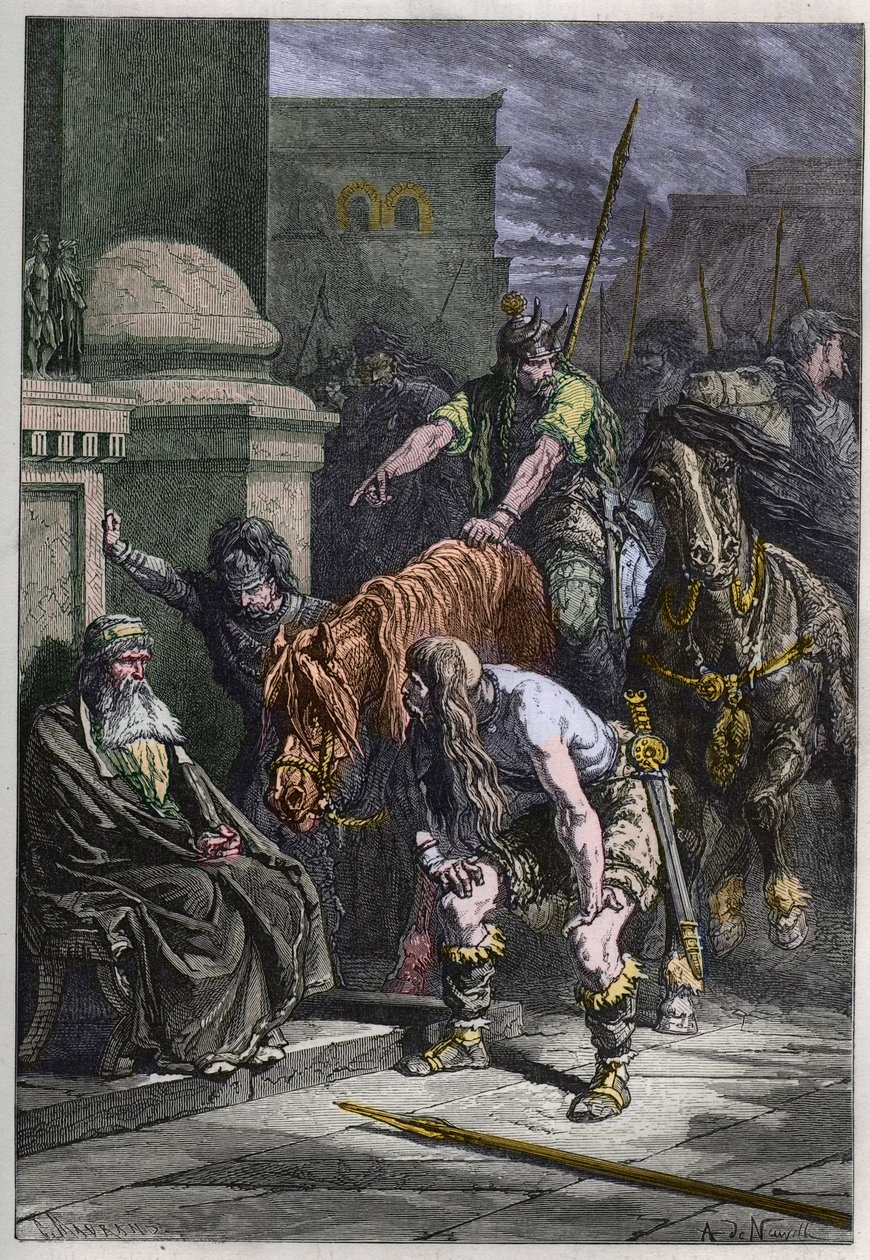 الغالون في روما - نقش من "" رواية تاريخ فرنسا لأحفادي "- بقلم فرانسوا جيزو - 1872-1876 بواسطة المدرسة الفرنسية