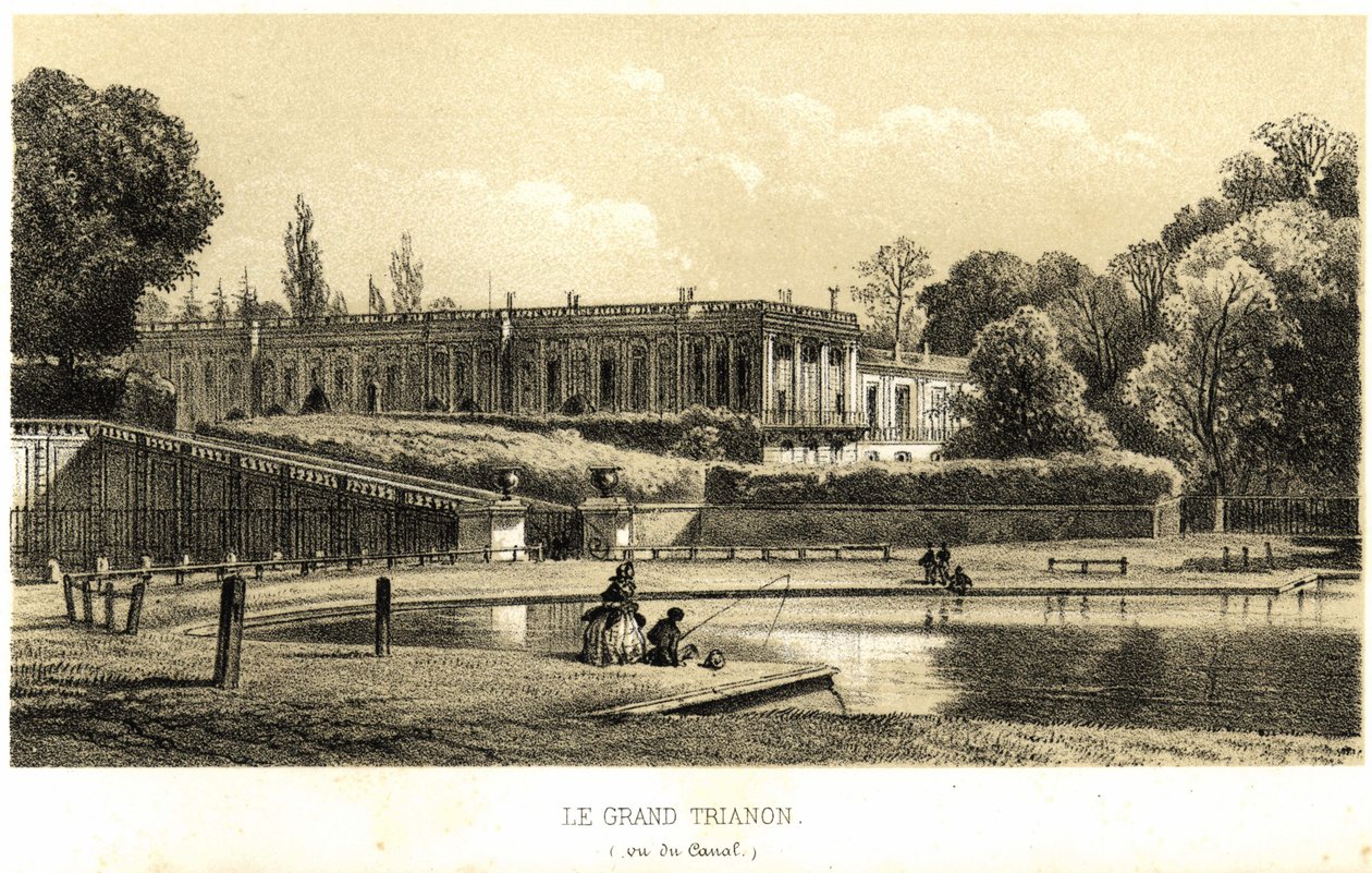 جراند تريانون ، شوهد من القناة في فرساي عام 1857. بواسطة المدرسة الفرنسية