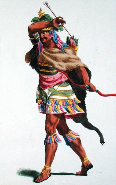ملك أنغولا ، نقش بيير دوفلوس (1742-1816) بواسطة المدرسة الفرنسية