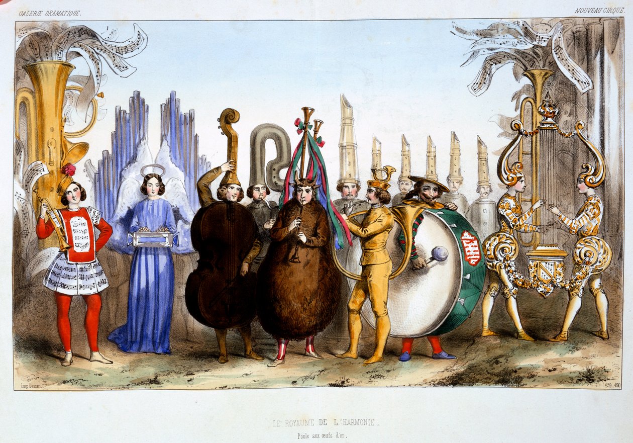 مملكة الوئام ، من Galerie Dramatique Costumes des Theatres de Paris بواسطة Dollet ، Lacauchie & Lasalle ، تم نشره عام 1844 بواسطة المدرسة الفرنسية