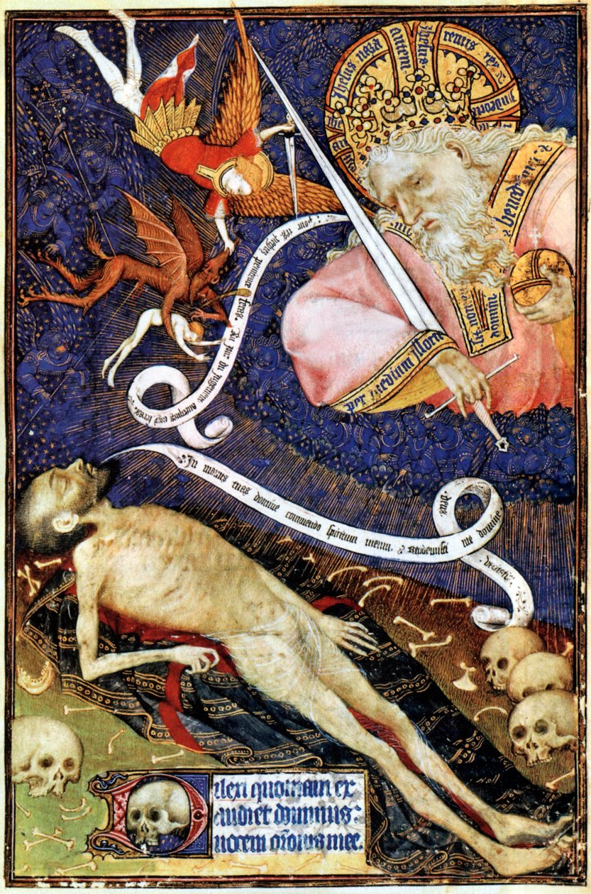 الحكم الأخير ، توضيح من Les Grandes Heures de Rohan ، 1430 بواسطة المدرسة الفرنسية