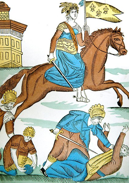 خادمة أورليانز ، حوالي عام 1820 (لون ليثو) بواسطة المدرسة الفرنسية