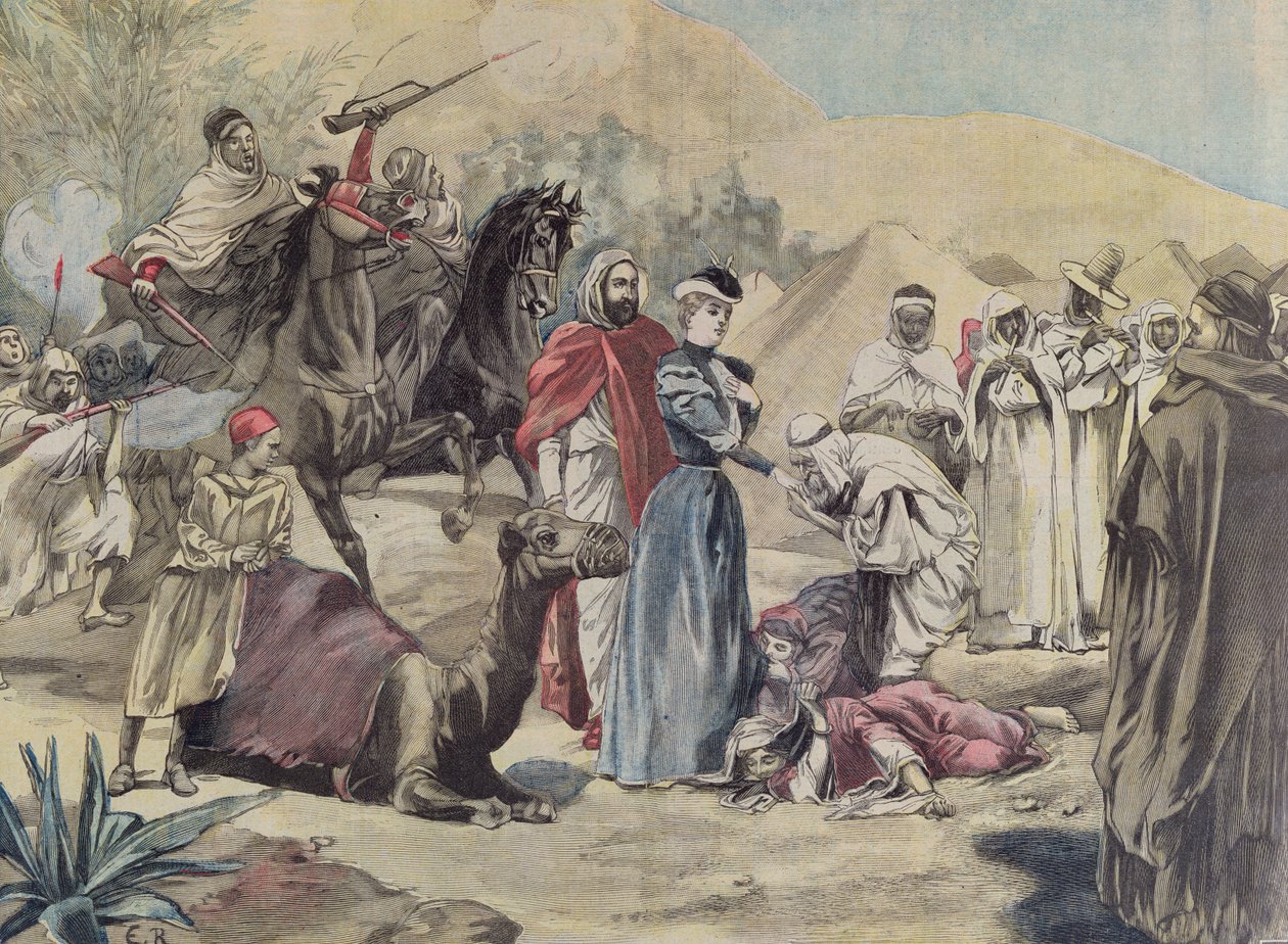 زواج امرأة أوروبية من زعيم عربي ، من لو بيتيت جورنال ، 1899 بواسطة المدرسة الفرنسية