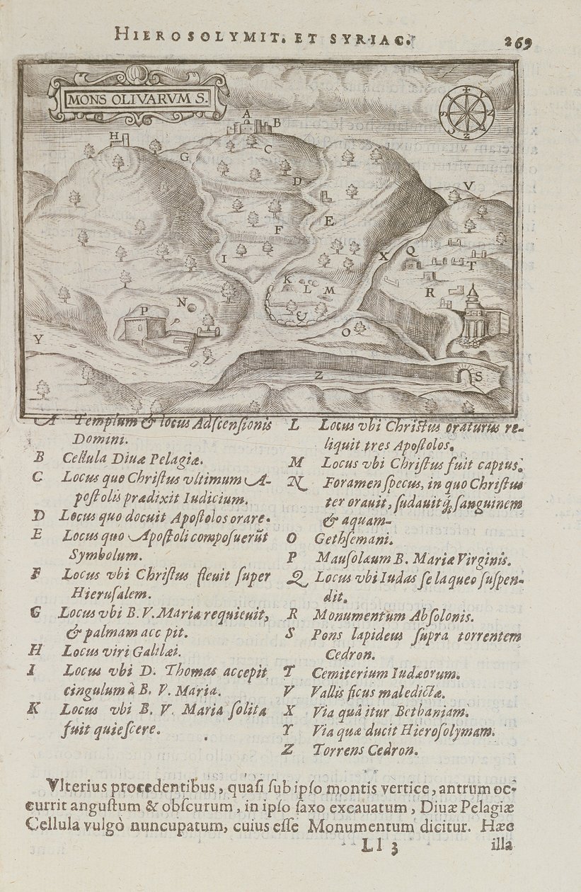 جبل الزيتون ، القدس ، من Itinerarium Hierosolymitanum ، بقلم ج.كوتوفيكو ، 1619 بواسطة المدرسة الفرنسية