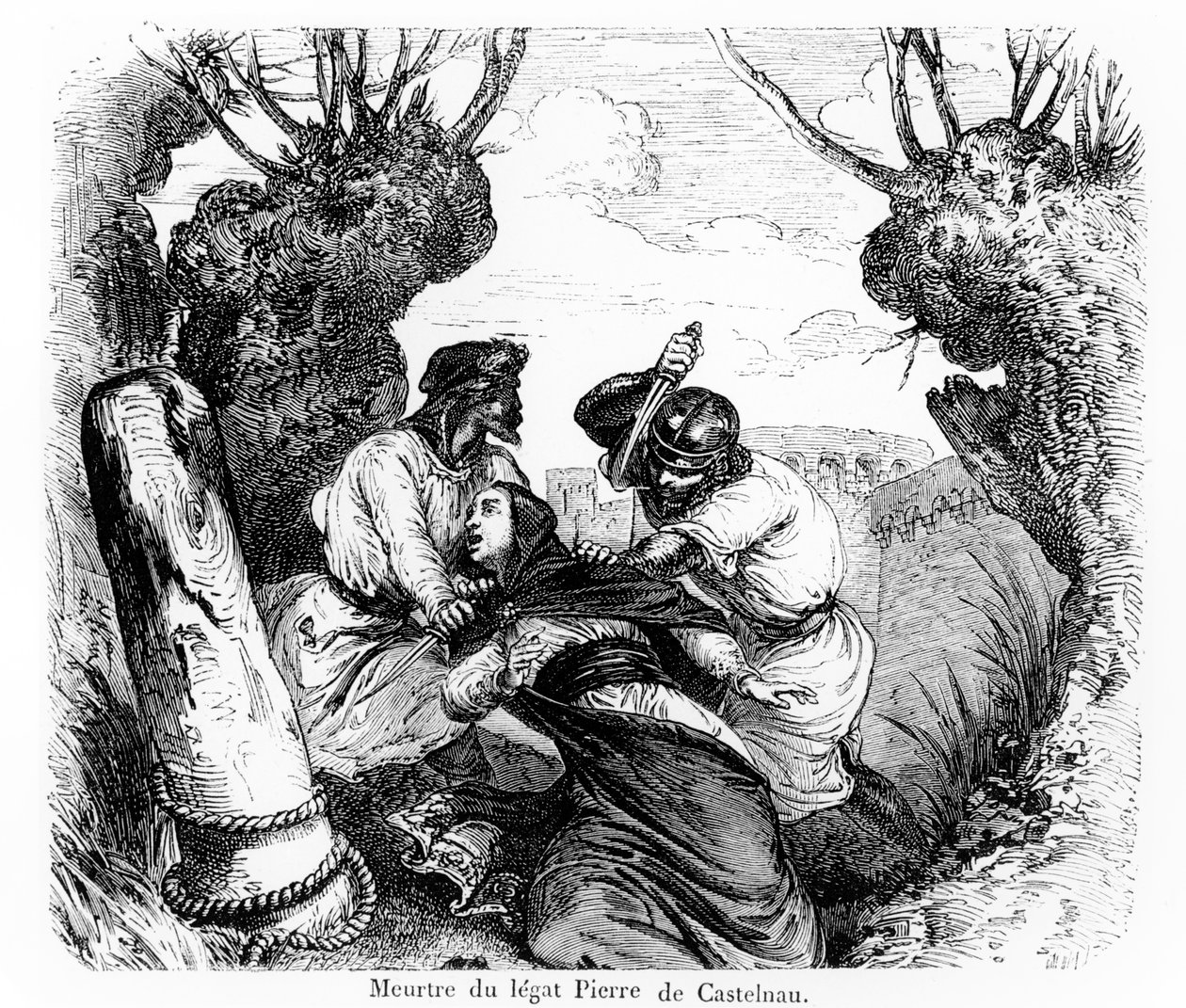 قتل المندوب البابوي بيير دي كاستيلنو ، 1860-1880 بواسطة المدرسة الفرنسية
