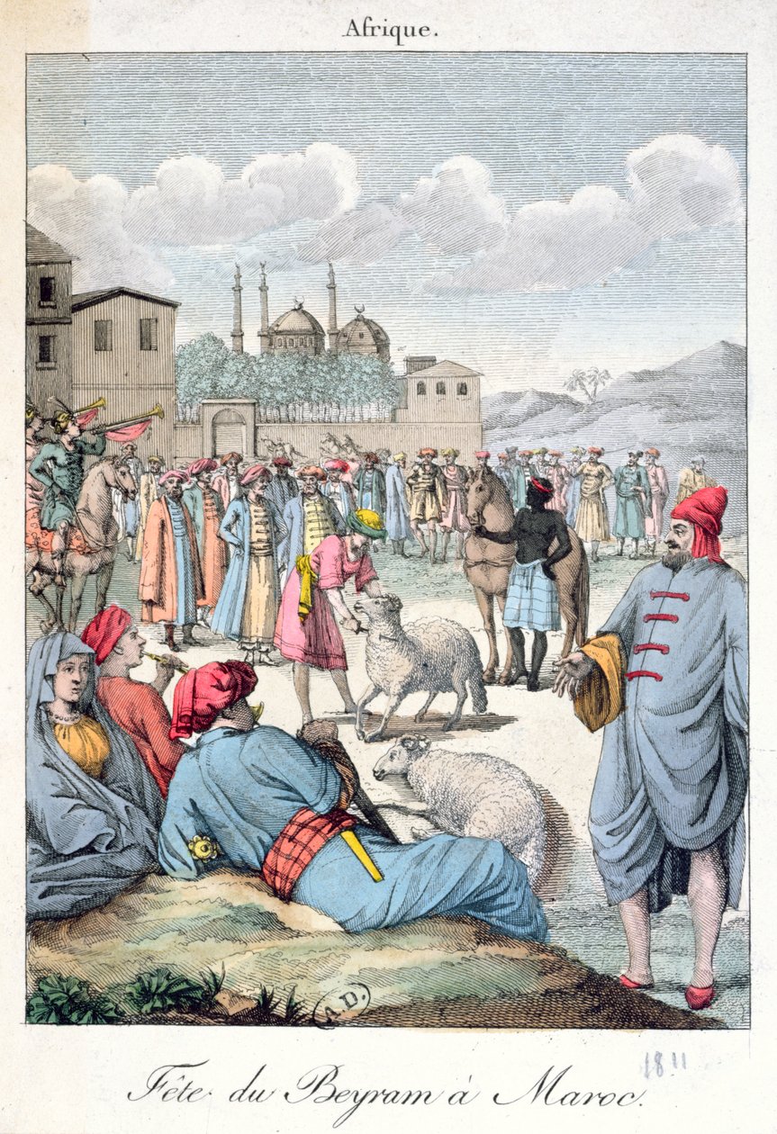 عيد المسلمين في المغرب 1811 بواسطة المدرسة الفرنسية