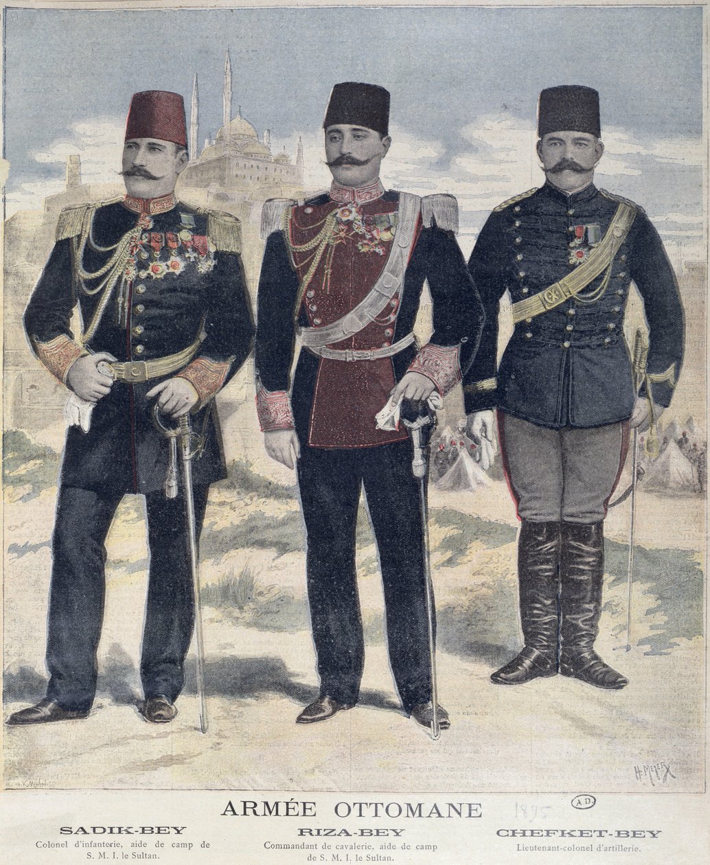 الجيش العثماني ، 1895 بواسطة المدرسة الفرنسية