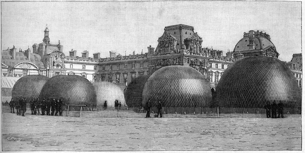 حديقة البالونات التي أقيمت في التويلري خلال مهرجان باريس عام 1888. بواسطة المدرسة الفرنسية