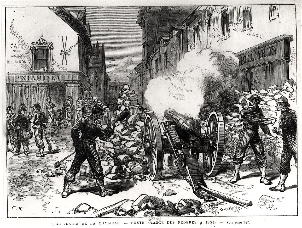 كومونة باريس: حاجز في إيسي ، 2 مايو 1871 (النقش) (وزن الصورة) بواسطة المدرسة الفرنسية