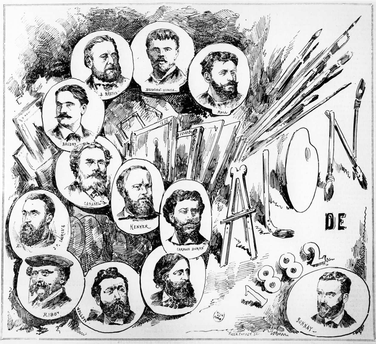 صالون باريس عام 1882 بواسطة المدرسة الفرنسية