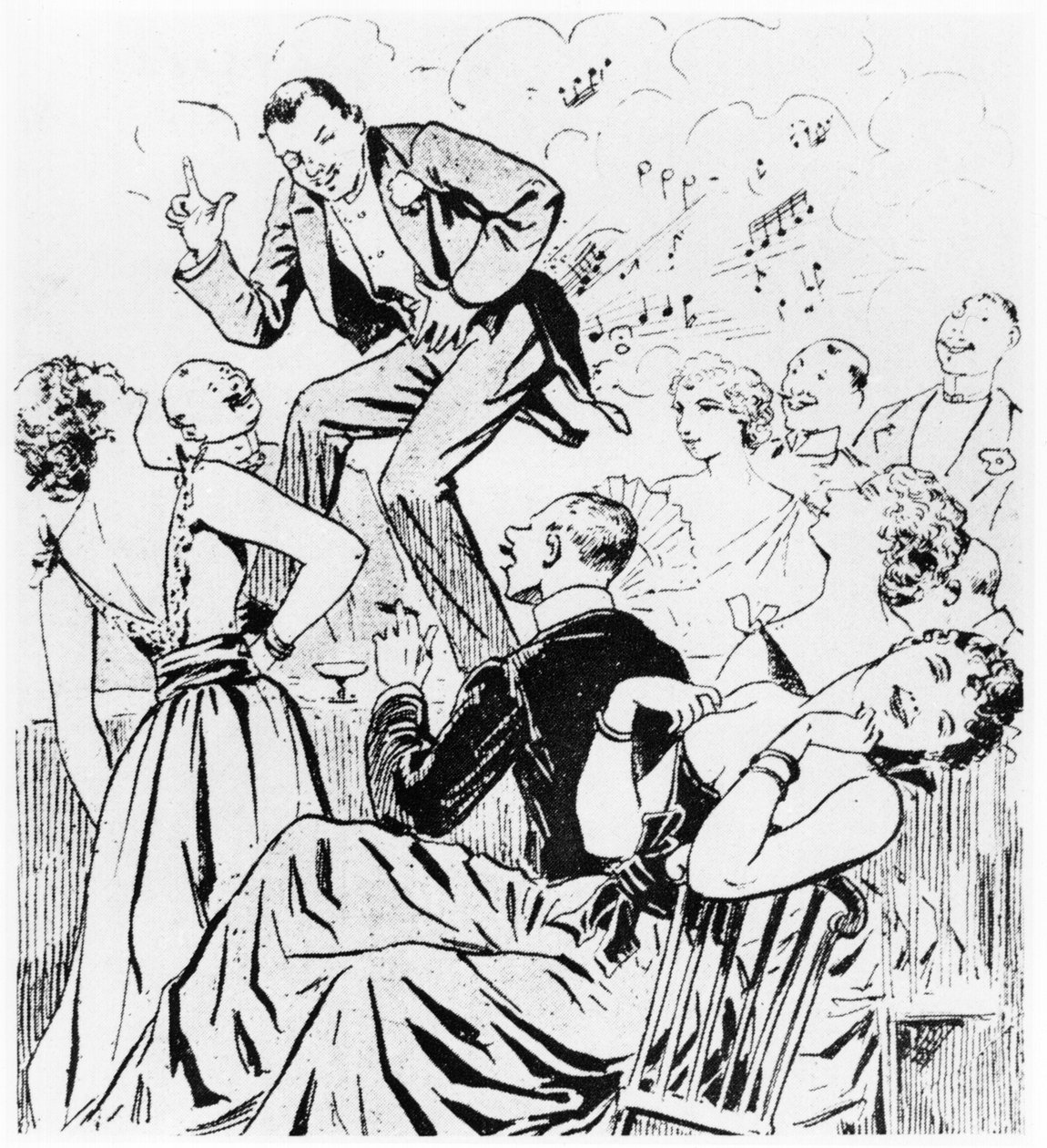 ال Petomane ، رسم توضيحي لباريس qui rit من Le Ventomane ، monologue comique by E. Grenet-Dancourt ، باريس ، 1893 بواسطة المدرسة الفرنسية