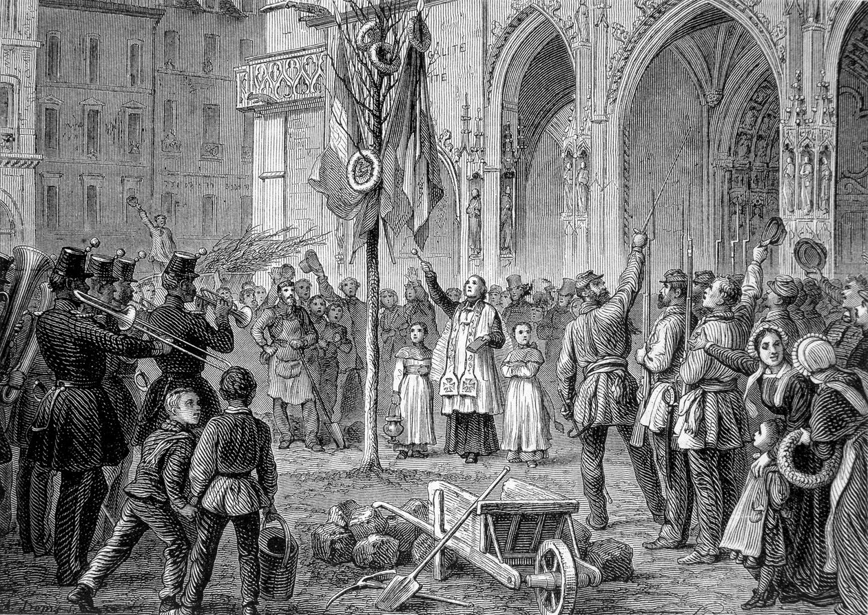 The Plantation of a Liberty Tree during the Revolution (Liberty pole) - Plantation d
