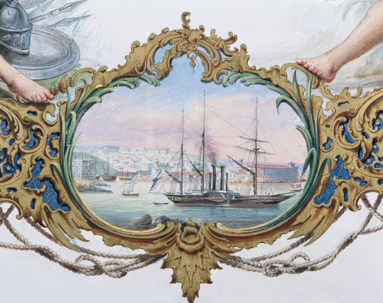 ميناء سيفاستوبول ، 1854 بواسطة المدرسة الفرنسية