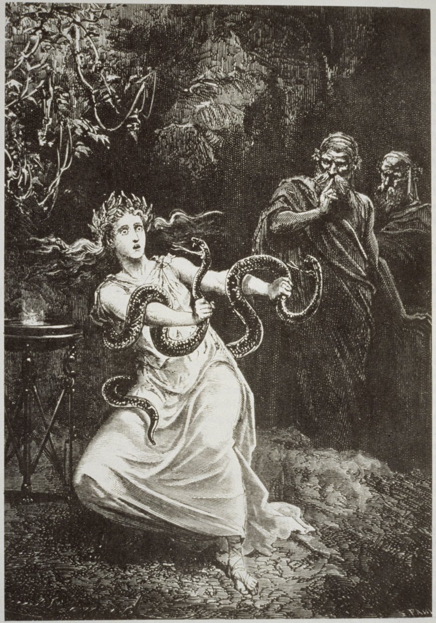 ال Pythia ، من LHistoire de la Magie بواسطة Paul Christian ، موضحة في تاريخ السحر ، نُشرت في أواخر القرن التاسع عشر بواسطة المدرسة الفرنسية