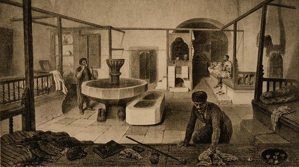 The Rest Room of the Tartar Baths، حانة. بواسطة أوغست بري بواسطة المدرسة الفرنسية