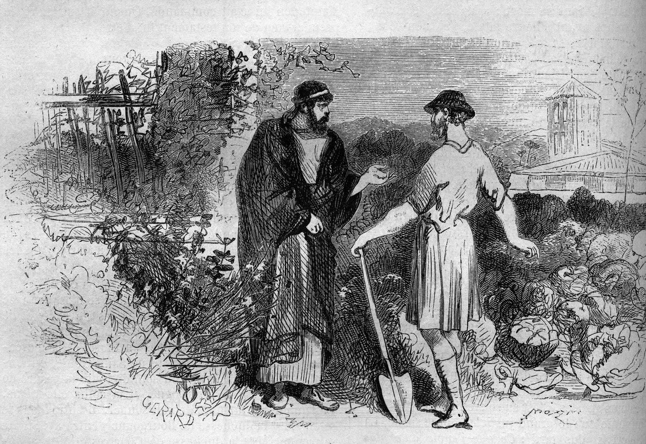الإمبراطور الروماني دقلديانوس (245-313) في صالون. بواسطة المدرسة الفرنسية
