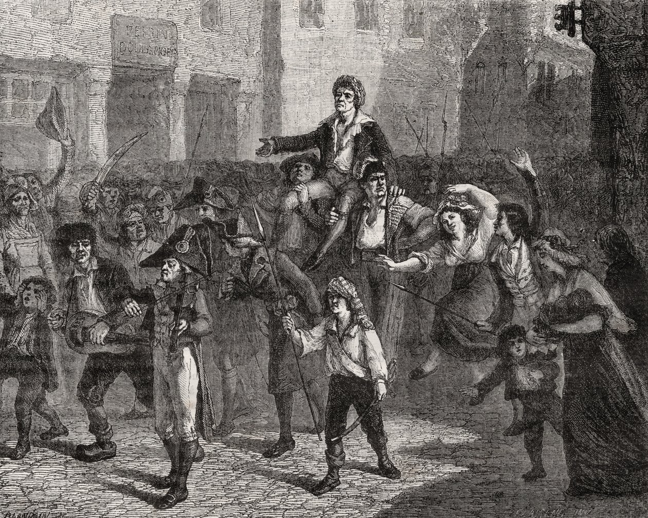 انتصار مارات ، 24 أبريل 1793 ، من "تاريخ الثورة الفرنسية" بواسطة لويس بلانك (1811-1882) بواسطة المدرسة الفرنسية